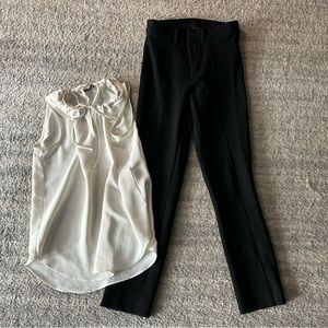 ANN TAYLOR GAP LOT OF 2 BLOUSE AND PANTS XXS 0